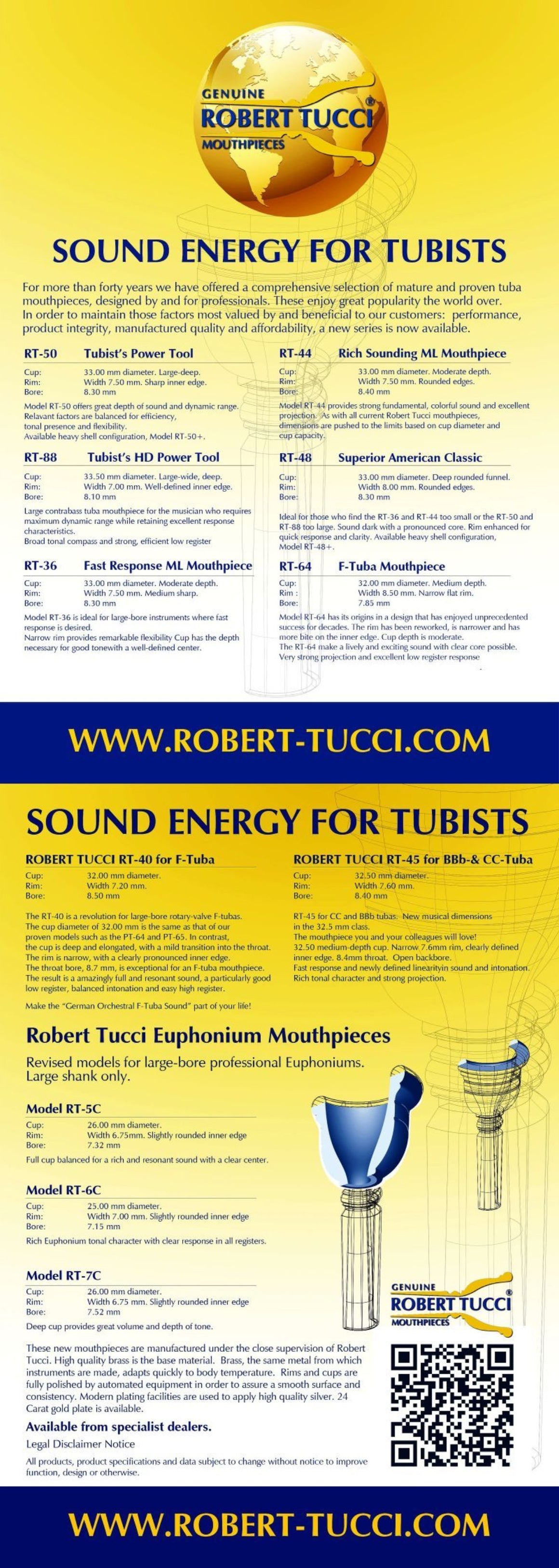 Robert Tucci (Perantucci) Tuba Mouthpieces - H & H Music