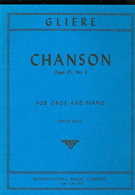 Chanson, Opus 35, No. 3 - Glière/West - Oboe Solo with Piano Accompaniment