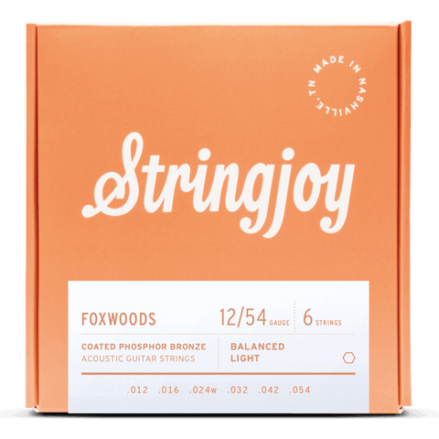 Stringjoy - Foxwoods - Light Guage - Acoustic Guitar Strings - SJ-FW1254