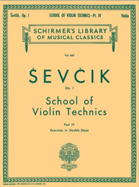 School of Violin Technics, Op. 1 - Part IV, Exercises in Double-Stops - Ševičk