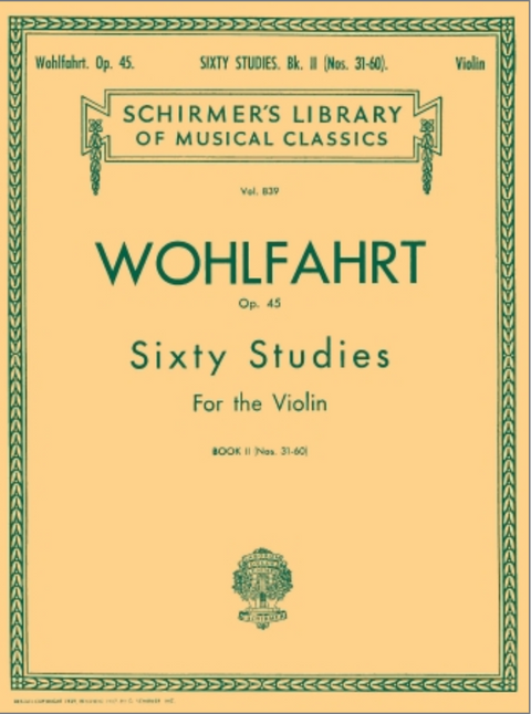 Sixty Studies for the Violin, Op.45 - Wohlfahrt