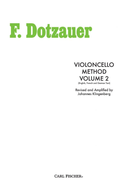 Violoncello Method Volume 2- Revised and Amplified by Klingenberg