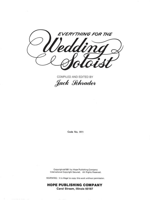 Everything for the Wedding Soloist