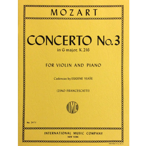 Concerto No. 3 in G Major, K. 216 for Violin - Mozart/Francescatti