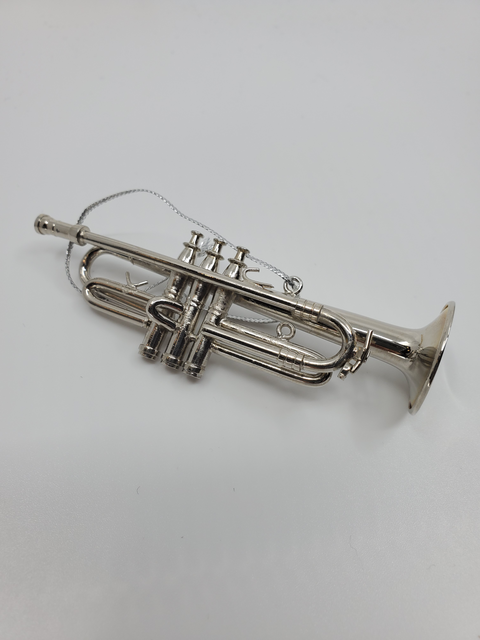 Silver Trumpet Ornament