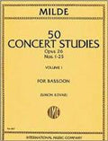 50 Concert Studies - Opus 26 - Nos. 1-25 - Volume I - For Bassoon - Milde/Kovar - H & H Music