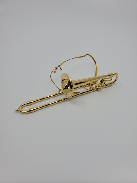 Brass Trombone Ornament