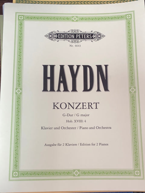 Haydn - Piano Concerto in G Hob. XVIII:4