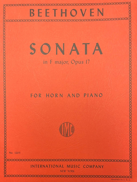 Sonata in F Major, Opus 17 - For Horn and Piano - Beethoven